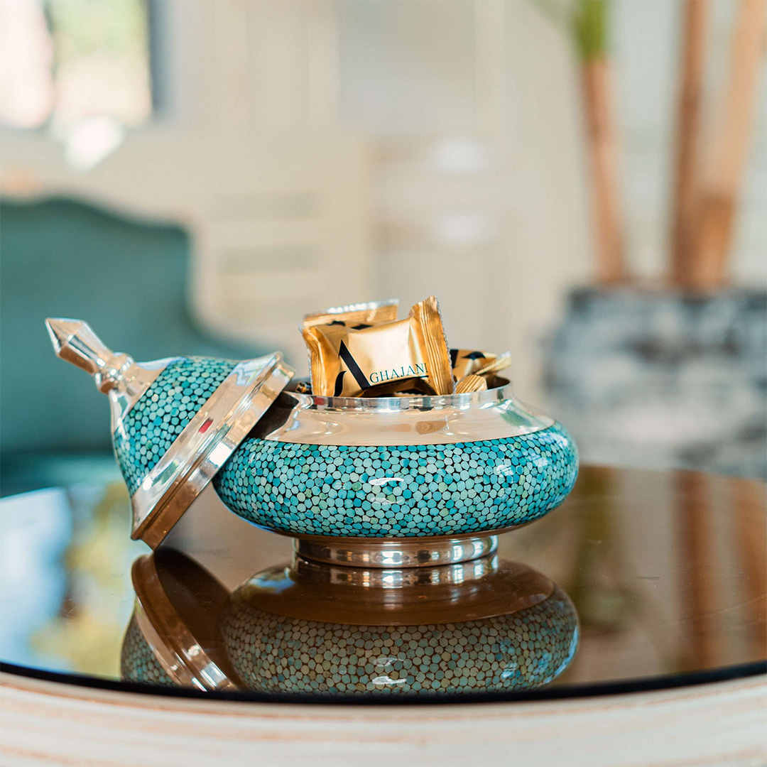 Small Silver Turquoise Flying Saucer Silver Turquoise