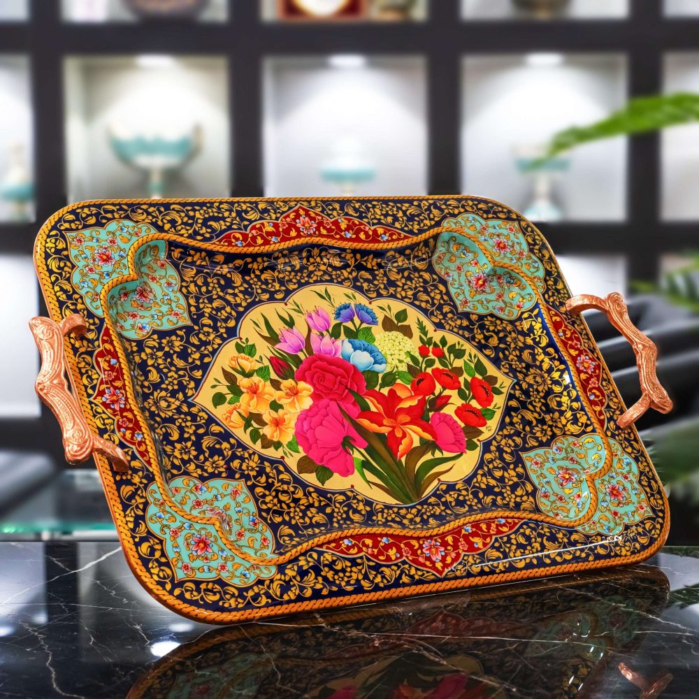 Tea tray – bird and flower design