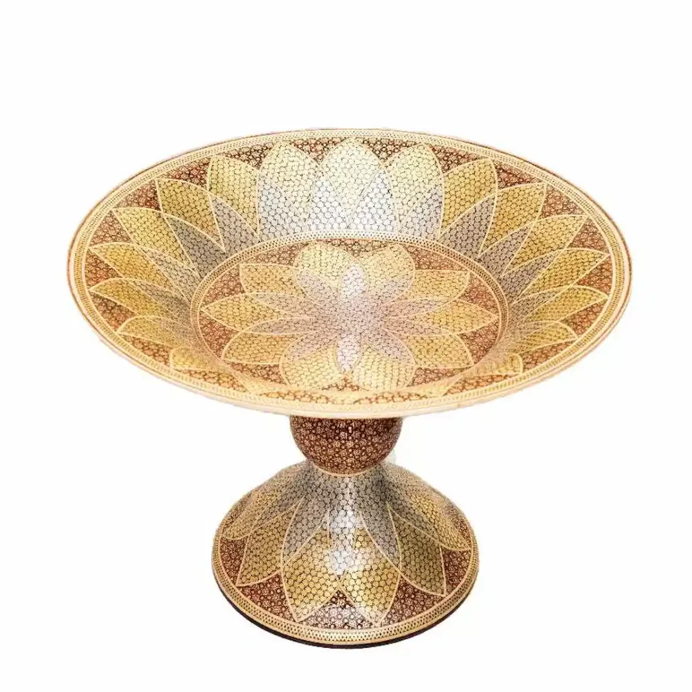 Luxurious Khatam Sweet Dish- Copper Inlay