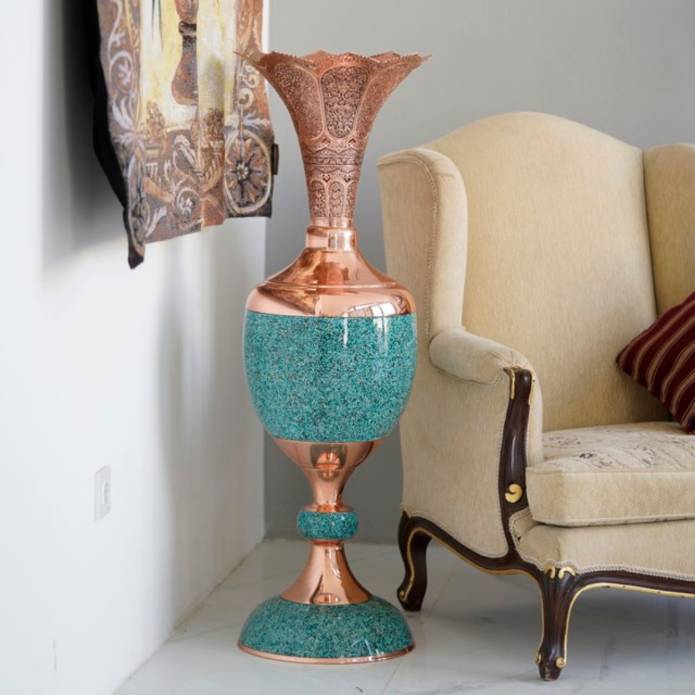 Exquisite Super Turquoise Inlaid Sonboldan - Copper Turquoise